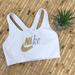 Nike Intimates & Sleepwear | Nike Dri-Fit Graphic Words Sports Bra Size Medium | Color: Gold/White | Size: M