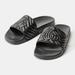 Gucci Shoes | Gucci Mens Gg Matelasse Black Rubber Slides Sandals | Color: Black | Size: 9