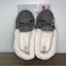 Jessica Simpson Shoes | Jessica Simpson Faux Fur Suede Soft Slippers Women’s 7-8 Indoor Outdoor Shoes | Color: Gray/White | Size: 7