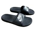 Nike Shoes | Nike Men's Slides Sandals 9 Black White Slip On | Color: Black/White | Size: 9