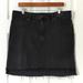 Madewell Skirts | Madewell Stretch Denim Straight Raw Step Hem Mini Skirt Black Lunar Wash 32 | Color: Black | Size: 32*