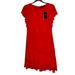 Ralph Lauren Dresses | New Red Ralph Lauren Dress Women Size Small 2 Ruffle Detail Lightweight Designer | Color: Red | Size: 2