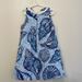 Lilly Pulitzer Dresses | Lilly Pulitzer Girls Dress Blue Seashell Print Size 6 White Label Nautical Beach | Color: Blue/White | Size: 6g