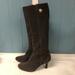 Lilly Pulitzer Shoes | Lilly Pulitzer Brown Suede Boots W/ Gold Logo Women’s Size7 Tall With Heels | Color: Brown | Size: 7