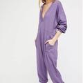 Free People Pants & Jumpsuits | Free People Just Because Slouchy Oversized Jumpsuit Blue Violet S | Color: Blue/Purple | Size: S