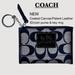Coach Bags | Coach Id Case/Coin Purse/Key Ring In Signature Jacquard Canvas & Patent Leather | Color: Black/White | Size: Os
