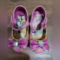 Disney Shoes | Disney Little Girls Princess Pink Iridescent Glitter Shoes Size 7 | Color: Pink | Size: 7 Little Girl