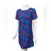 J. Crew Dresses | J.Crew Silk Shift Floral Dress | Color: Blue/Pink | Size: 4