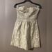 American Eagle Outfitters Dresses | American Eagle Strapless Dress | Color: Cream/Silver | Size: 0