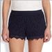 Lilly Pulitzer Shorts | Lilly Pulitzer Lacie Shorts Navy Blue Lace Shorts Size Xs | Color: Blue | Size: Xs