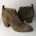 Madewell Shoes | Madewell Brenner Suede Ankle Boots | Color: Brown/Green | Size: 8
