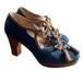 Anthropologie Shoes | Anthropologie Shoes Women Miss Albright Blue/Brown Platform 3”Heels Tassels Read | Color: Blue/Brown | Size: 8.5