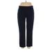 Croft & Barrow Khaki Pant: Blue Solid Bottoms - Women's Size 14