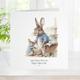 Fathers Day Card, Rabbit daddy blue shirt, Watercolour illustrations, son dad grandad godfather, some bunny loves you, 1st fathers day