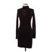 Gianni Bini Casual Dress - Sweater Dress: Black Dresses - Women's Size Medium