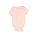 Little Me Short Sleeve Onesie: Pink Print Bottoms - Size 9 Month