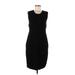 Vince. Casual Dress - Sheath Crew Neck Sleeveless: Black Print Dresses - Women's Size Large