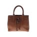 Dooney & Bourke Leather Tote Bag: Brown Solid Bags