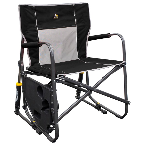 GCI - Freestyle Rocker XL With Side Table - Campingstuhl Gr 65 x 67 x 88,5 cm schwarz/grau