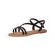 Tamaris Damen Sandalen Leder Sommer; BLACK GLAM/schwarz; 36 EU