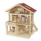 Dollhouse Villa Dollhouse Wooden Villa Doll Villa City Villa + Dollhouse Furniture 26 Pieces Wooden 3 Levels Carry Handle 46 x 35 x 58 cm