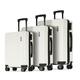 GinzaTravel Luggage with Spinner Wheels,Hard Suitcases with Wheels,Travel Luggage, White, 3 Piece Set（20/24/28inch）