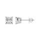 Diamond Stud Earrings for Women | 1 CT TW IGI Certified Cushion Shape Four Prong Lab Diamond Stud Earrings | F-G Color, VS1-VS2 Clarity | Platinum | Friendly Diamonds