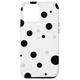 Hülle für iPhone 15 Plus Retro Schwarz Weiß Polka Dot Muster Stilvoll Chic Modern Dots