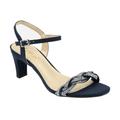 Lotus Womens Court Stiletto Shoes Heeled Microfibre Sandals Rocca Navy Blue ULS455 (Navy Blue, UK Footwear Size System, Adult, Women, Numeric, Medium, 7)