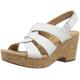 Clarks Women's Giselle Beach Sandal, White Leather, 6.5 UK