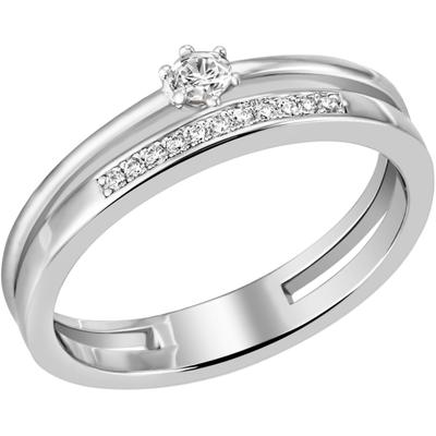 Fingerring FIRETTI "Schmuck Geschenk Silber 925 Silberring Ring" Gr. 54, silber (silberfarben, kristallweiß, kristallweiß), Fingerringe, Damen, 54, Silber 925 (Sterlingsilber), 3,5mm, mit Zirkonia (synth.) Image