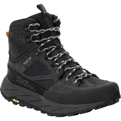 Wanderschuh JACK WOLFSKIN "TERRAQUEST TEXAPORE MID M", Gr. 45, schwarz, Leder, Synthetik, sportlich, Schuhe, wasserdicht