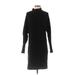 Tahari Casual Dress - Sweater Dress: Black Dresses - Women's Size Medium