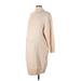 H&M Mama Casual Dress - Sweater Dress: Tan Dresses - Women's Size Large Maternity