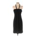 Lauren by Ralph Lauren Cocktail Dress - Sheath Halter Sleeveless: Black Solid Dresses - Women's Size 4