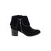 Adam Tucker ...Me Too Ankle Boots: Black Print Shoes - Women's Size 7 - Round Toe