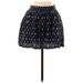 Madewell Casual A-Line Skirt Mini: Blue Polka Dots Bottoms - Women's Size X-Small