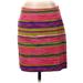 Ann Taylor Casual Skirt: Pink Stripes Bottoms - Women's Size 4