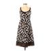 Cynthia Cynthia Steffe Casual Dress - A-Line: Brown Damask Dresses - Women's Size 0