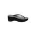 Havaianas Sandals: Slip-on Platform Casual Black Print Shoes - Women's Size 5 - Open Toe
