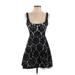 Love Ady Casual Dress - Mini: Black Snake Print Dresses - Women's Size Small