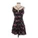 American Eagle Outfitters Casual Dress - Mini V-Neck Sleeveless: Black Print Dresses - Women's Size Small