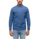 Jeanshemd MUSTANG "Style Duver" Gr. XXXL, N-Gr, blau (medium bleach) Herren Hemden Langarm