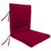 22" x 44" Outdoor Chair Cushion with Ties - 44'' L x 22'' W x 4'' H