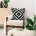 Sevita Black and White Geometric Medallion Throw Pillow