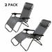 Set of 2 Zero Gravity Outdoor Adjustable Folding Chairs with Pillow