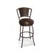 Tempo Furniture Bristol Swivel 26" Counterstool/30" Barstool Sun Bronze Metal Finish & Dark Brown Polyurethane by Furnish Theory