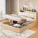 Queen Size Tufted PU Storage Bed with Storage Headboard and Hydraulic Storage System