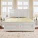 Vintage Full Bed Frame with Headboard,White