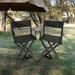 2-Pieces Wooden Frame Foldable Patio Chairs